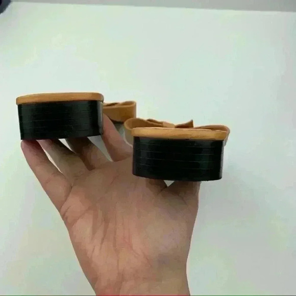 Michelle D sandals rumba 7 melon leather slides 90s Y2k - Picture 8 of 11